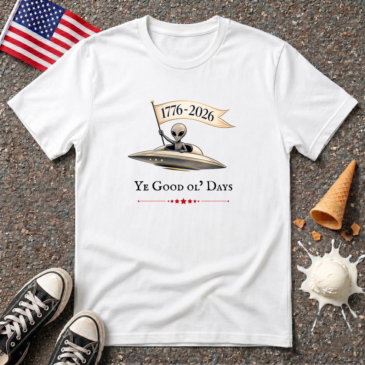 “Ye Good Ol’ Days” Alien Tee