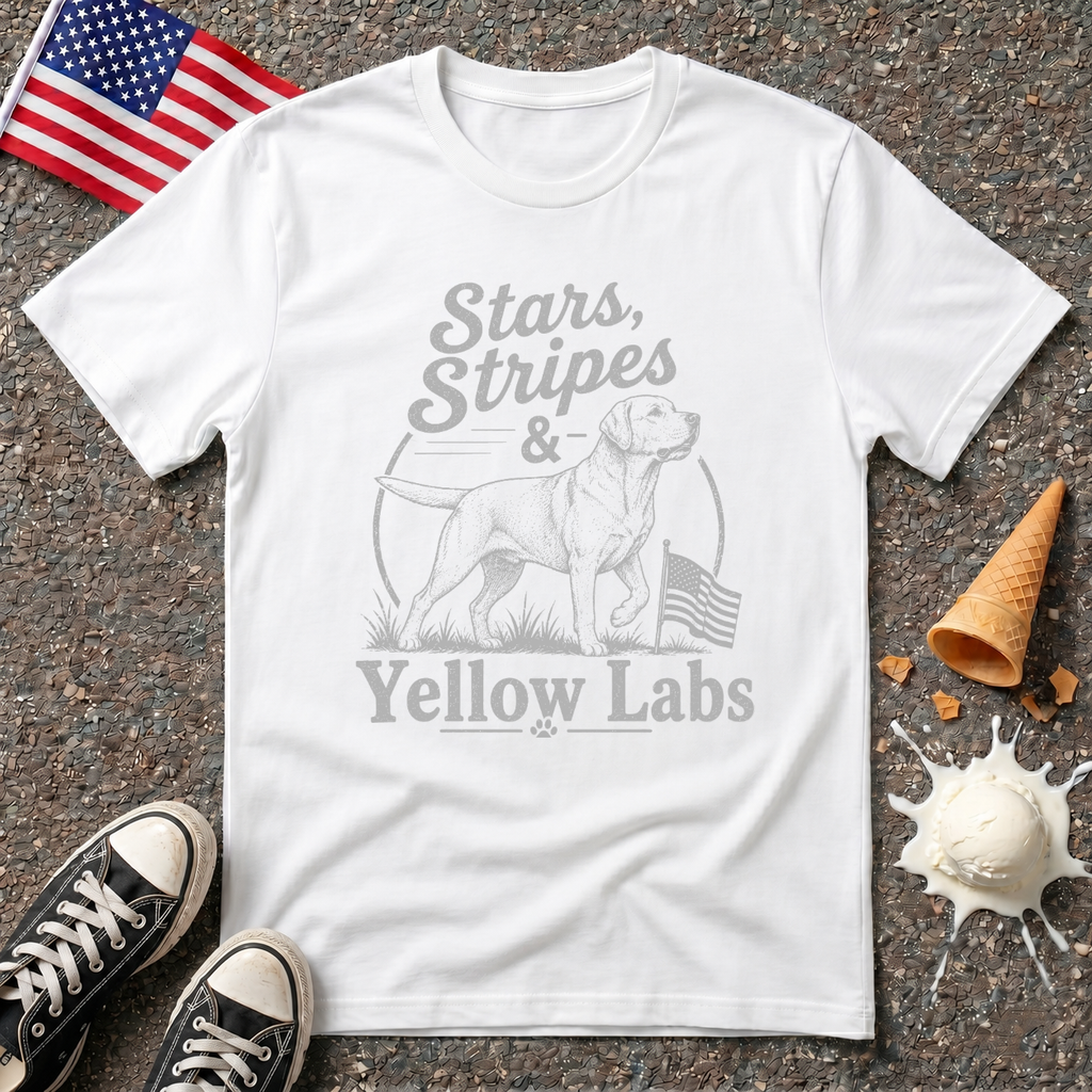 "Stars, Stripes & Yellow Labs" Tee