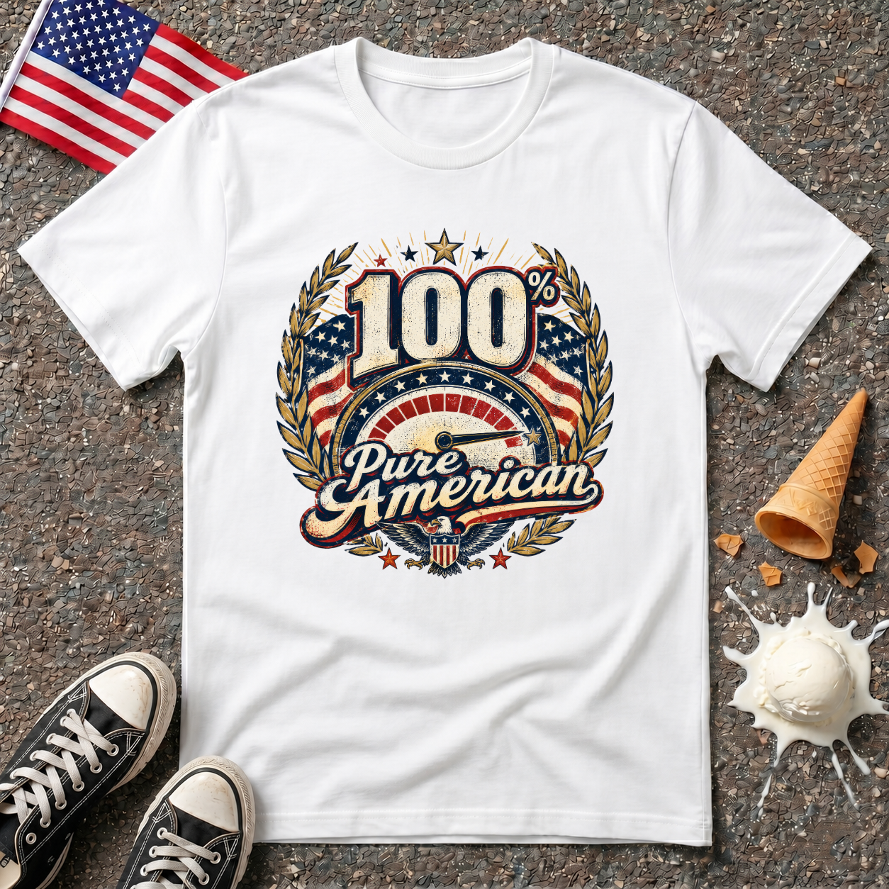 "100% Pure American" Vintage Tee