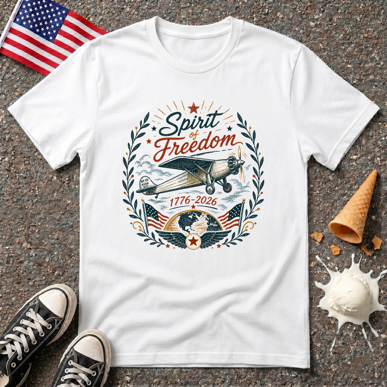 "Spirit of Freedom" Vintage Folk Tee