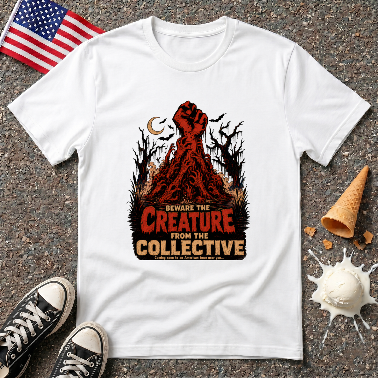 "Beware the Creature from the Collective" Horror Tee