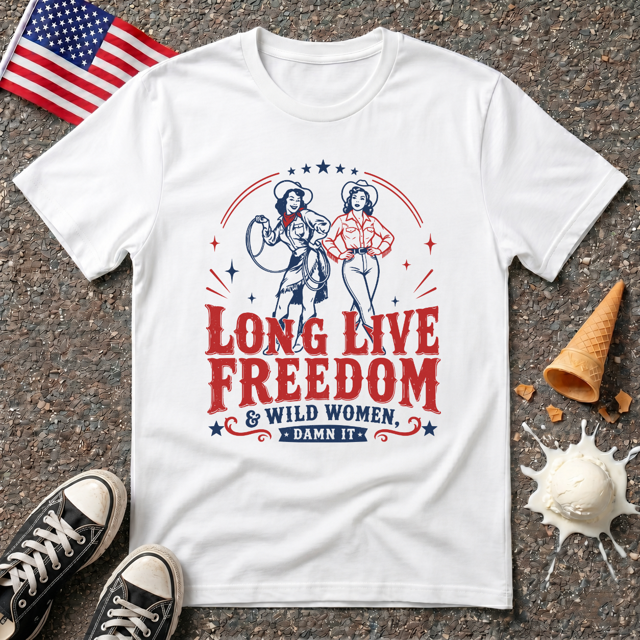 "Long Live Freedom" Western Tee