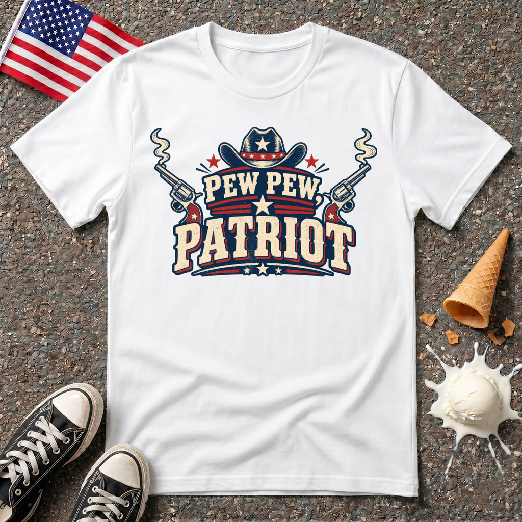 "Pew Pew Patriot" Retro Tee