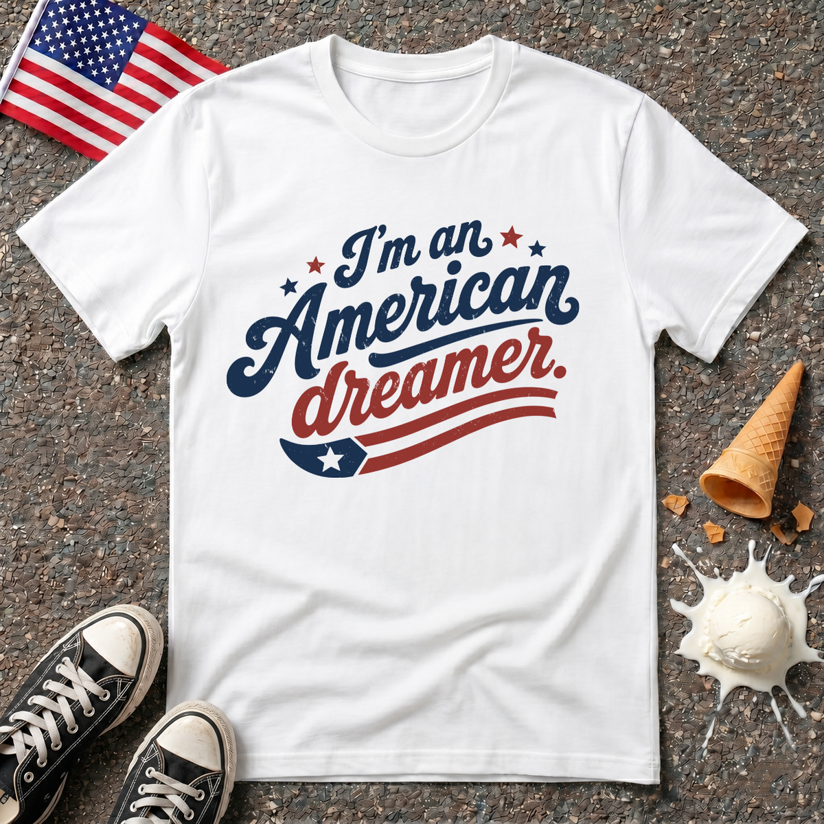 "I'm an American Dreamer" Retro Tee