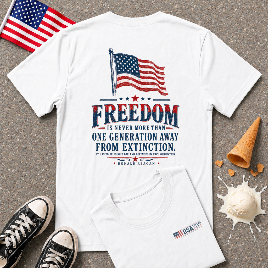 "FREEDOM, is never more than..." Vintage Back Design Tee