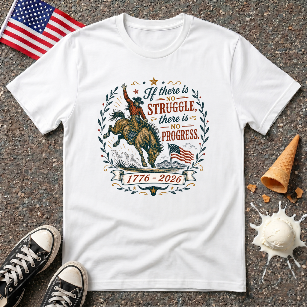 "No Struggle, No Progress" Vintage Folk Tee