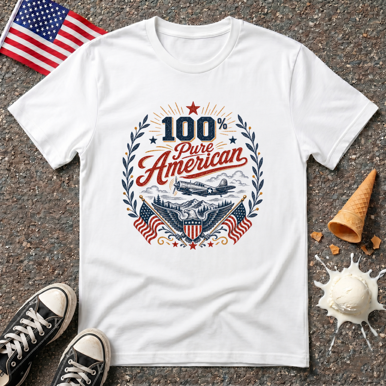 "100% Pure American" Tee