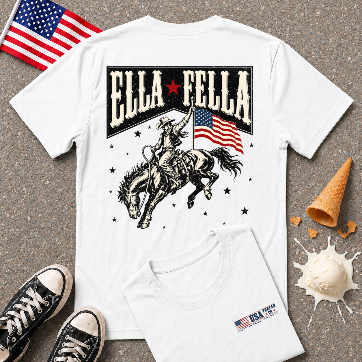 "Ella Fella" Americana Tee - Back Design