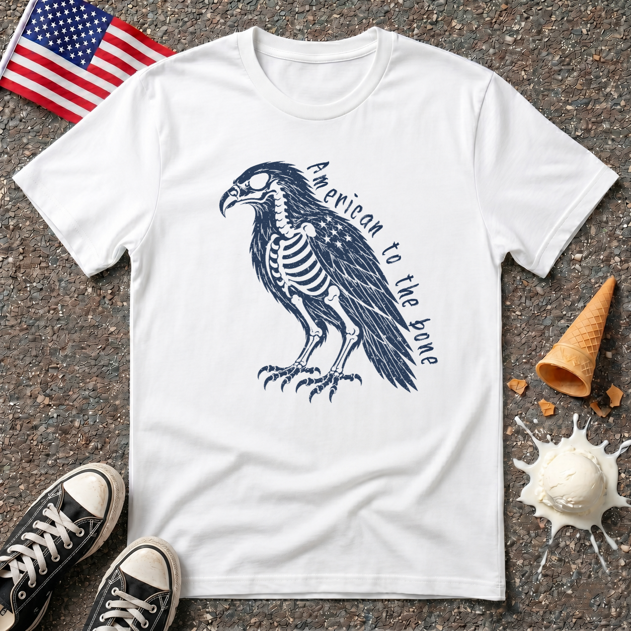 "American to the Bone" Halloween Tee