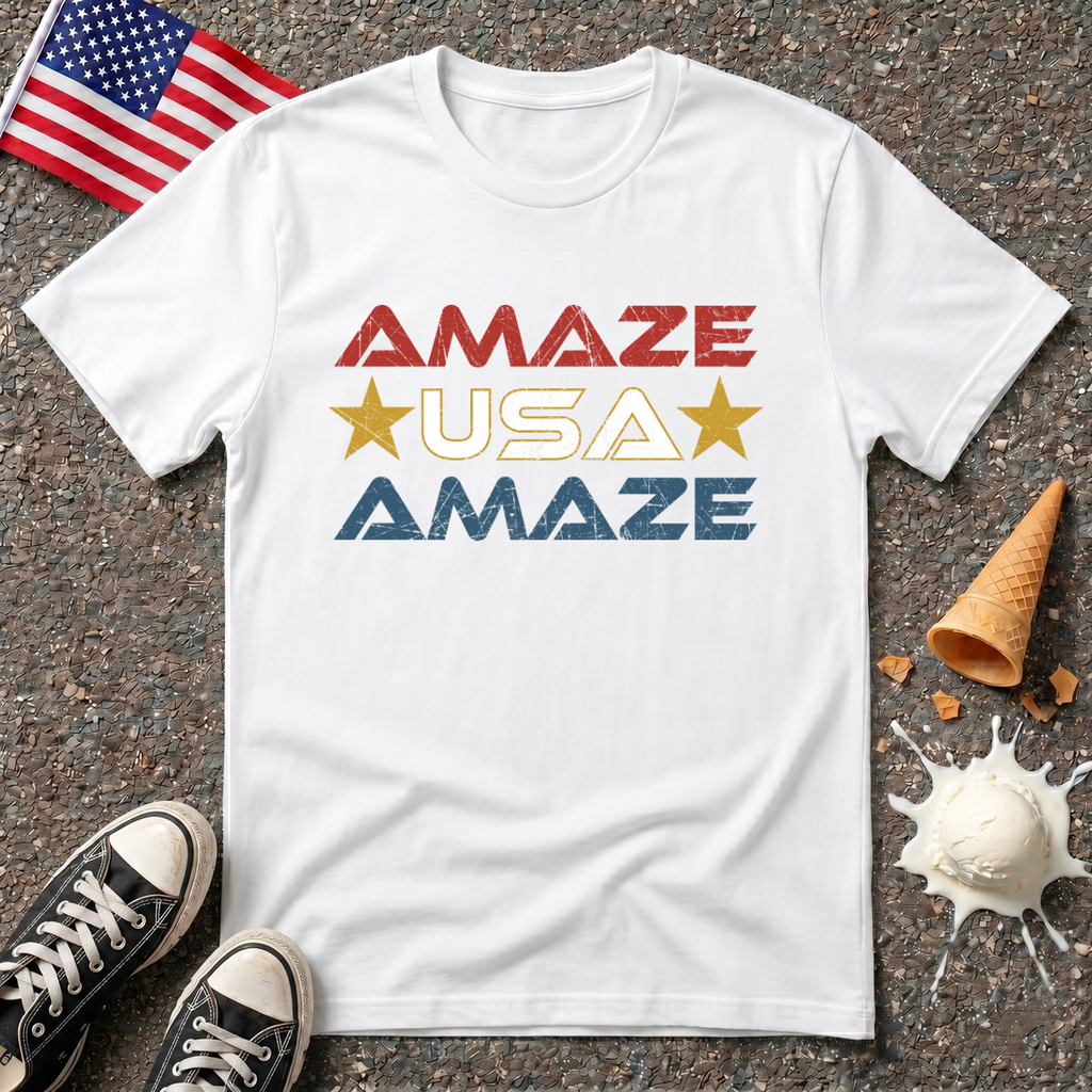 "Amaze, USA, Amaze" Retro Tee
