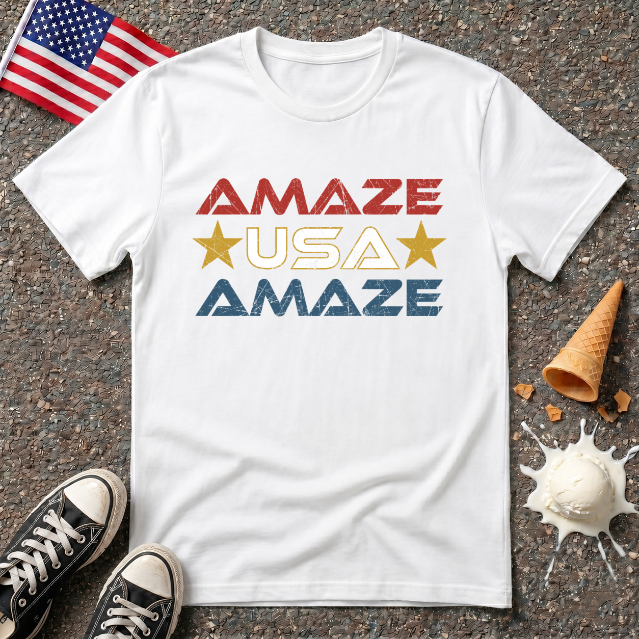 "Amaze, USA, Amaze" Retro Tee