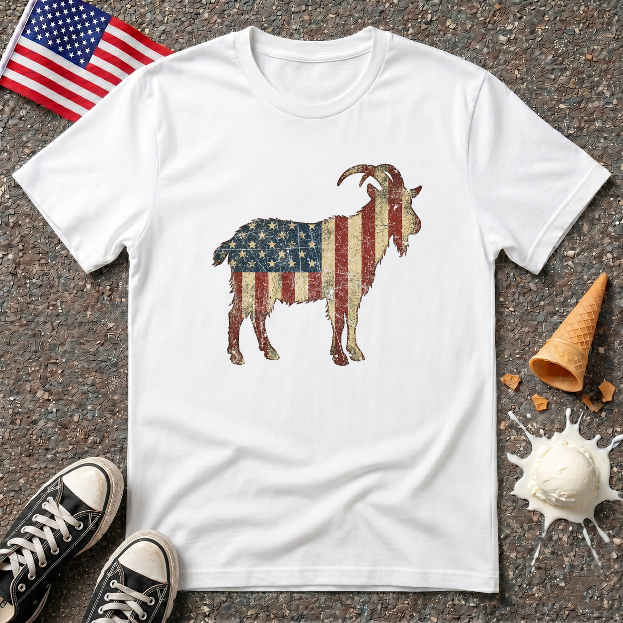 Patriotic Goat Tee