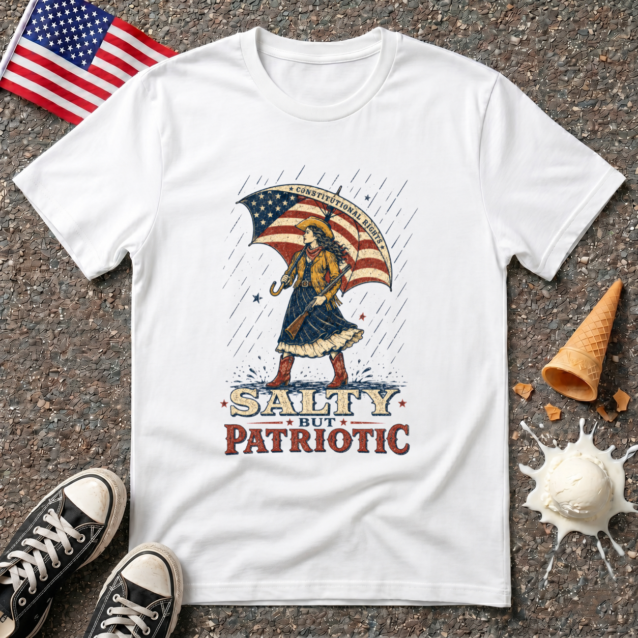 "Salty & Patriotic" Vintage Tee