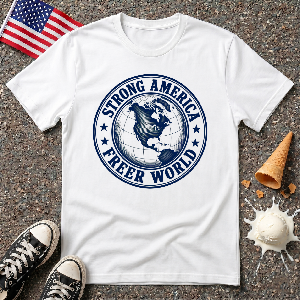 "Strong America, Freer World" Tee