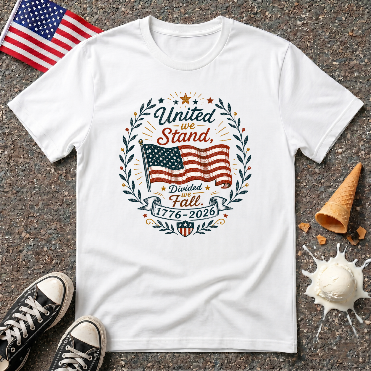 "United We Stand" Vintage Folk Tee